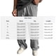 thumbnail image 3 of Ceisia Men's Cotton-Linen Blend Loose Straight Leg Casual Pants with Elastic Drawstring Waist & Pockets Gray M Gifts, 3 of 3