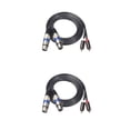 thumbnail image 2 of Seitruly Cable de Audio RCA Dual de 1,5 M a 2 RCA Audio XLR adaptador coaxial de enchufe profesional Cable de vídeo chapado Type2 NO2, 2 of 5