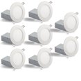 thumbnail image 1 of QPLUS 4” Dimmable Slim Recessed LED Pot Lights (8 Pack), 1 of 5