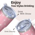 thumbnail image 4 of Flamingo Coffee Cup with Handle 20OZ Stainless Steel Insulated Tumbler Mug Leak Resistant Double Wall Vacuum Keeps Drinks Hot Cold Gifts for Women Girls on Birthday Christmas Summer, 4 of 6