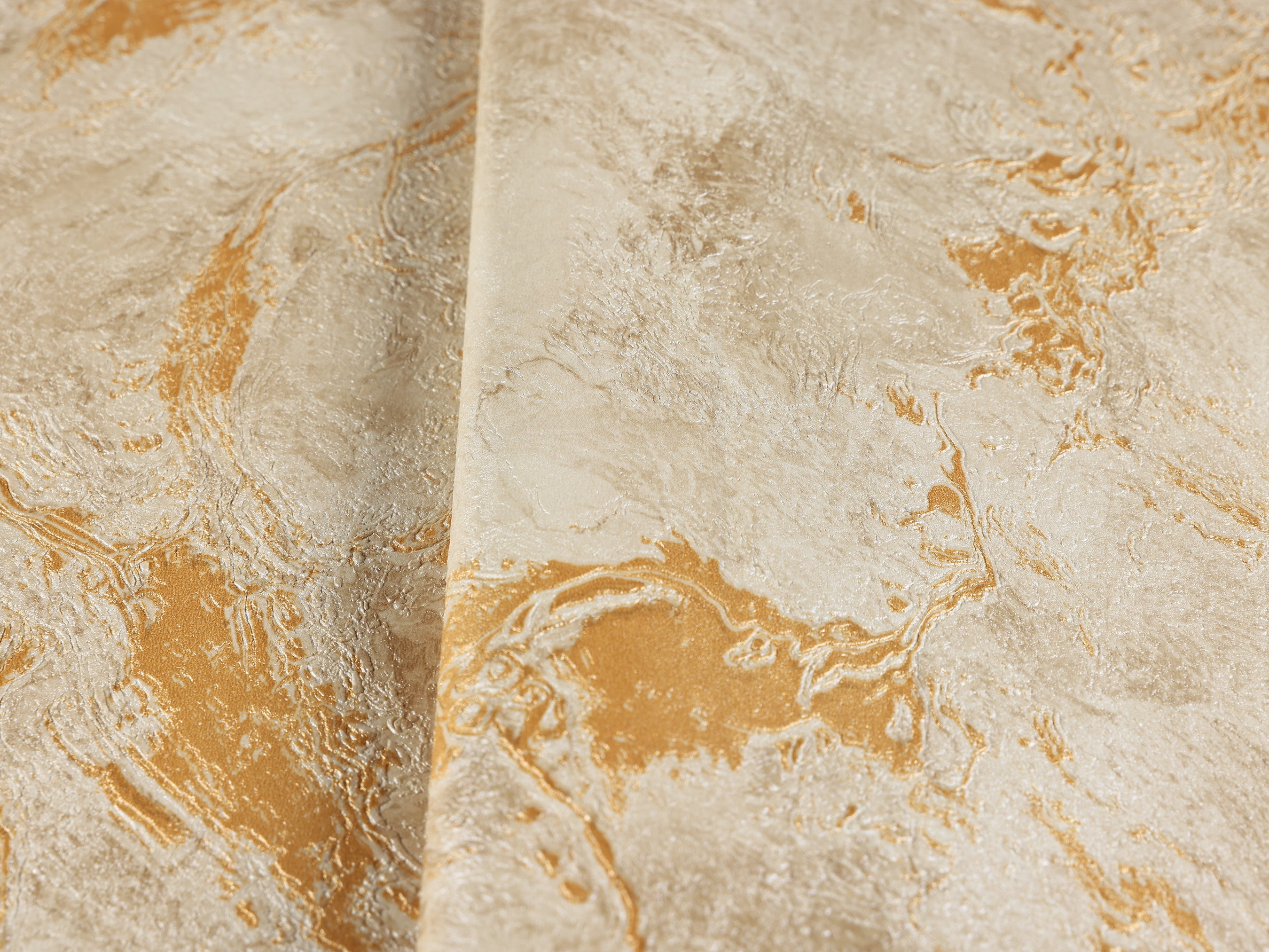 Elegant Goldish Beige Textured Wallpaper, Premium Wallcovering Roll, 41.7”W X 393”H 113.8 sq ft