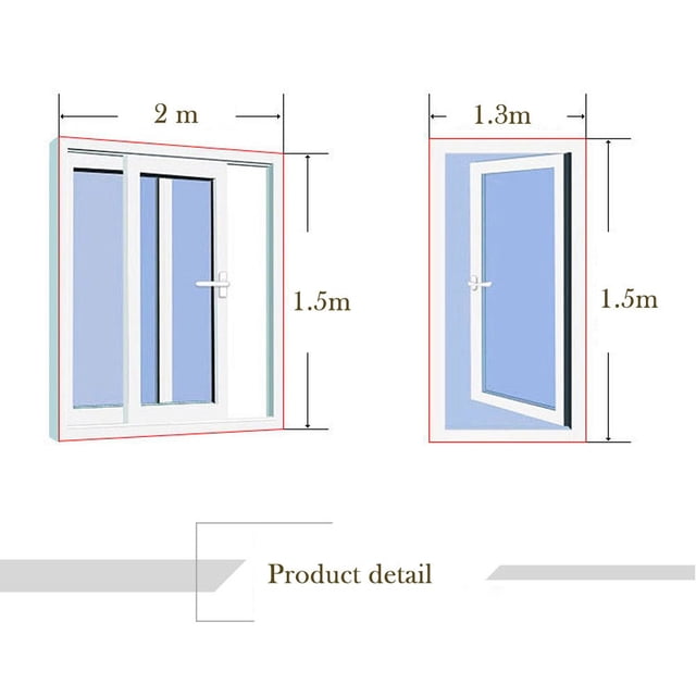 Pompotops Indoor Insect Fly Screen Curtain Mesh Mosquito Netting Door Window Clearance
