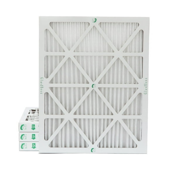 Glasfloss ZL 20x25x2 MERV 10 Pleated AC Furnace Air Filters. Box of 4. Exact Size: 19-1/2 x 24-1/2 x 1-3/4