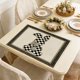 thumbnail image 4 of Decoraciones de Mesa Negras Y Doradas Acuarela Pascua Tapicera Flor Conejos a Ajedrez Huevo de Pascua Casa Cocina Mesa Decoración Mesa Tapicera 42 * 32 cm, 4 of 6
