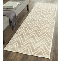 SAFAVIEH Paradise Bernadine Zigzag Stripes Runner Rug, Stone, 2'2" x 8'