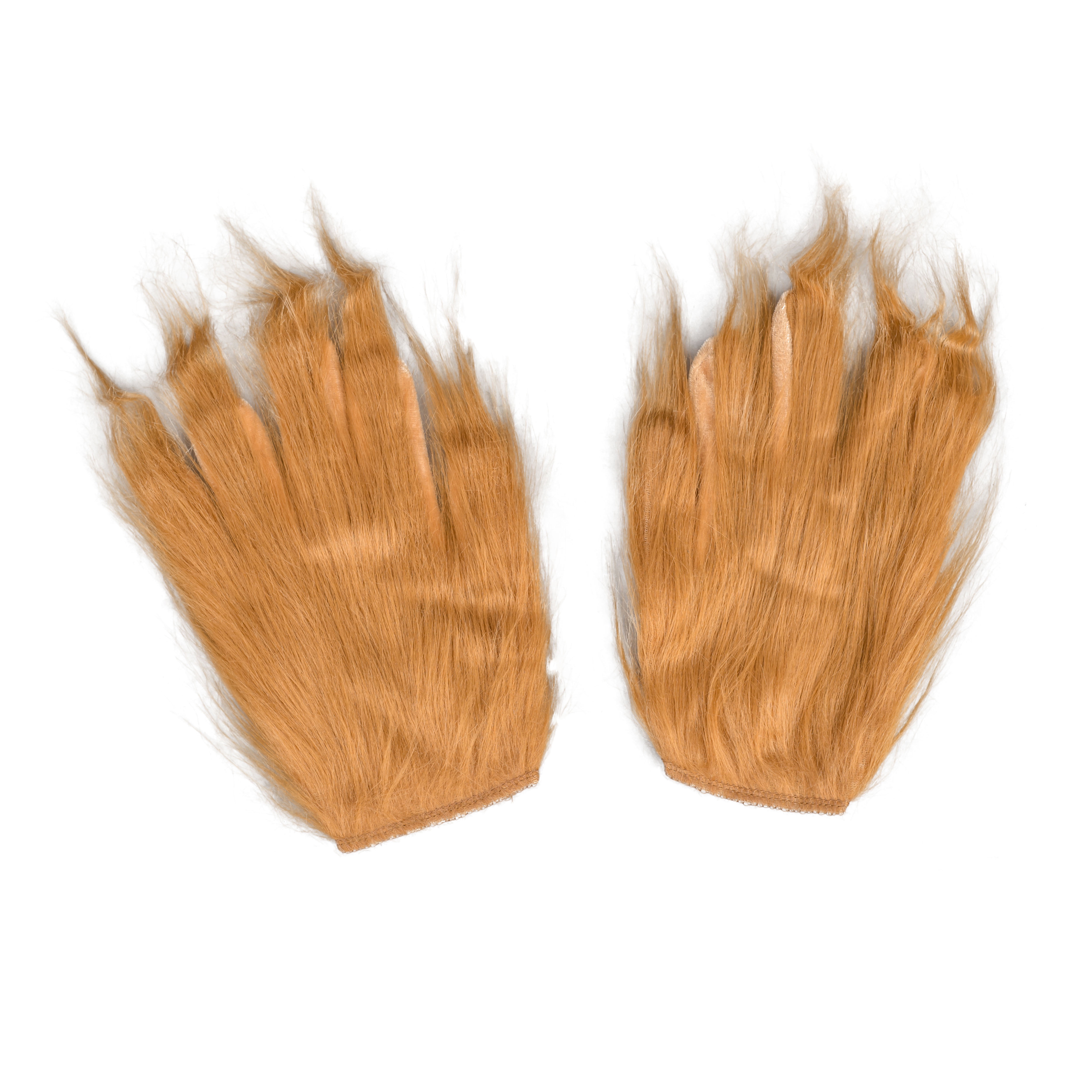 Wolf Gloves Hair Brown Elbow-Length Werewolf Fur Creature halloween 
