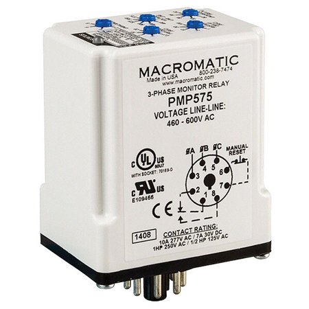 Macromatic Phase Monitor Relay  8 Pins  460-600V AC PMP575 price history on PriceWatchPro