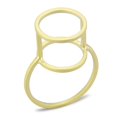 thumbnail image 1 of Bague en Laiton Doré Mat pour Femmes Sans Pierre - Taille 4, 1 of 1