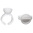 thumbnail image 3 of Dinheiro Anillos De Tatuaje Tazas Soporte De Pegamento Desechable Tinta De Tatuaje De Plástico Anillo De Pigmento Anillos De Maquillaje Adhesivo Paleta para Extensión De Pestañas Arte De Uñas,Small, 3 of 5
