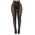 thumbnail image 2 of COMVALUE Womens Leggings High Waisted - Sexy Skinny Mesh See Through Pants Party Clubwear Black S, 2 of 9