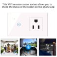 thumbnail image 4 of Yuarrent Enchufe de pared inteligente enchufe de EE. UU. WiFi temporizador inalámbrico Control remoto interruptor de pantalla táctil toma de corriente Electrodomésticos blanco Enchufe de EE. UU. Yuarrent HA005243-01, 4 of 6