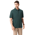 thumbnail image 3 of Zfeel Men's Casual Polo Shirt, 60/40 Cotton/Poly Blend, Short Sleeve Pique Knit with Collar, Forest Green, M, 3 of 5