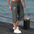 thumbnail image 2 of EHQJNJ Rave Pants Jogging In Spring and Summer Relaxing and Relaxing Beach Vacation Nine Point Sweatpants Cargo Joggers Men Red Mens Joggers Sweatpants with Pockets, 2 of 4