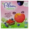 Plum Organics, Organic Applesauce Mashups with Strawberry, Blackberry & Blueberry, 4 Pouches, 3.17 oz (90 g) (Pack of 3)