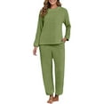 thumbnail image 2 of Delayuji Women's Pajamas Sets Winter Soft Fleece Warm Pajamas Set Flannel Pajamas Sets Loungewear Sleepwear Winter Outfits, 2 of 6