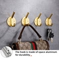 thumbnail image 3 of Hook - Waterproof wall hanging pendant Heavy duty hook for hanging coats/hats/towels/gowns/bathroom hooks/4 packs - set 3, 3 of 5