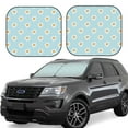 thumbnail image 2 of Uemuo Daisies Flowers Printed 2 PCS Car Windshield Sun Shade, Auto Sun Heat and UV Rays Blocker, Foldable Automotive Front Window Sunshade Protector, 2 of 7