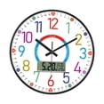 thumbnail image 1 of Reloj de pared infantil, silencioso y colorido, redondo, de 30 cm, para dormitorio, aula escolar. Estilo A, 1 of 9