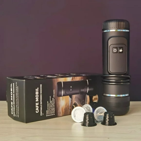 YMTQ Houselin Portable Mini Espresso Machine 12V 24V Car Coffee Maker with Self Heating Compatible for NS Pods Ground Coffee