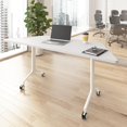 thumbnail image 2 of Synergy 72-inch Trapezoid Modular Conference Table in White - Engineered Wood, 2 of 8