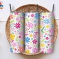 thumbnail image 2 of [NO STRAW] Floral Tumbler 20 oz Skinny Tumbler , Spring Flower Insulated Coffee Cup, Botanical Mothers Day, Bridesmaid Gifts, 2 of 3