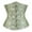 19# Mint Green, variant on Women's Lace Up Boned Underbust Waist Corset Light Gray XL