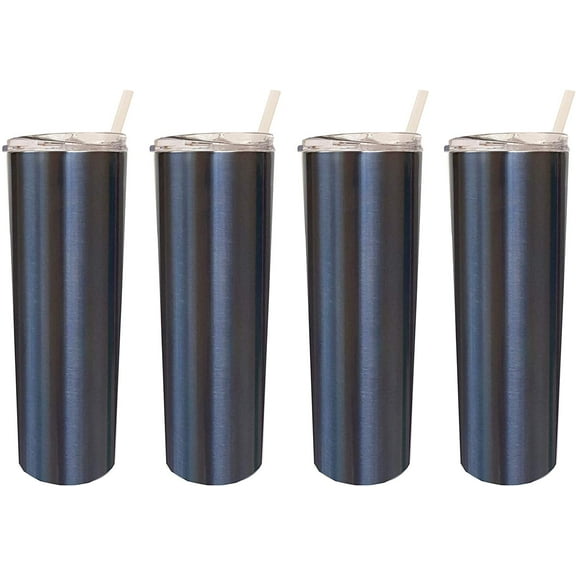 Deep Blue Stellar 20 oz. Skinny Steel 4 Pack Double Wall Stainless Tumbler