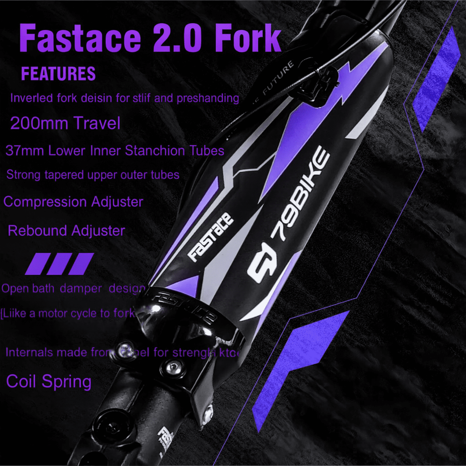 Long-Range Electric Dirt Bike 79Bike Falcon Pro,75-Mile Range,10000W Peak Motor,53 MPH for Off-Road, Fastace 2.0 Fork
