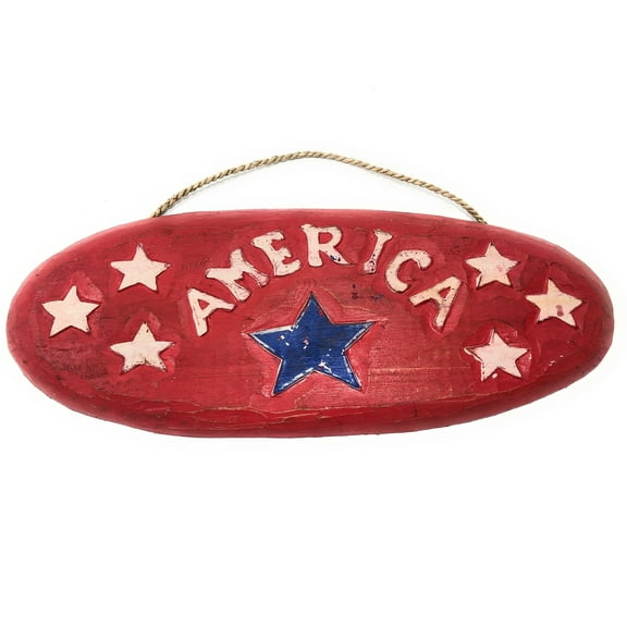 America Patriotic Sign 20" Wooden - Texas Decor Accent | #dpt530450