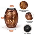 thumbnail image 5 of The Growing Ground 2 Pack Solar Lanterns Outdoor, Hollowed Metal LED Garden Decor Lanterns for Patio Yard Porch, Gifts for Women Mom Grandma, Bronze, 5 of 9