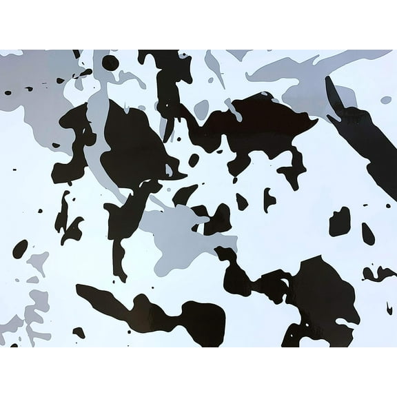 Camo Camouflage Car Vinyl Film Wrap Decal Sticker Waterproof Air Bubble Free DIY (White Black Gray, 36"X60" (3FT X 5FT))