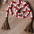 thumbnail image 5 of KCEHTA Easter Wooden Beaded Garland with Tassel Rustic Farmhouse Bead Wall Hanging Home Spring Decor, 5 of 6