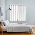 thumbnail image 4 of White Kitchen Curtains 63 Inch Length, Modern Minimalist Pure Soild Color Grommet Top Bedroom Living Room Curtains, Light Filtering Cafe Curtain Drapes 2 Panels Set 84''x63'', 4 of 9