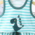 thumbnail image 4 of Little Boy Girl Nightwear Set Letter Tee Shorts 18-24 Months 2-3 Years 3-4 Years Breathable Quality Cotton Pull On Closure Home Lounge Adorable Style (18-24 Months,Mint Green), 4 of 4