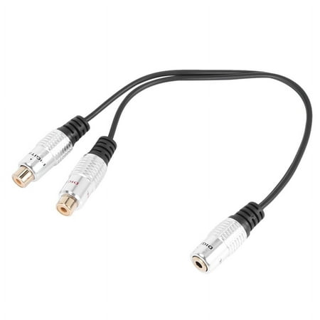 3.5mm (1/8 inch) Stereo Jack Female to 2 Dual Female Jack Stereo Audio Splitter Y Adapter Cable for Connector AV Audio/Video 25cm)