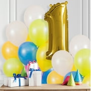 16 Gold Number 1 Foil Balloon, by Way To Celebrate