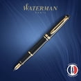 thumbnail image 2 of Pluma estilográfica Waterman Expert negra brillante con borde dorado de 23 quilates, 2 of 7
