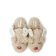 thumbnail image 3 of Dearfoams Women's Shay Holiday Christmas Reindeer Scuff Slipper, 3 of 5
