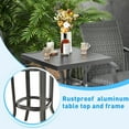 thumbnail image 6 of Costway 24'' Patio Bar Height Table with Aluminum Tabletop&Adjustable Footpads Balcony, 6 of 6