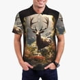 thumbnail image 1 of Bingfone Enchanted Deer In Cave for Men's Button-down POLO Shirts, Quick-drying Shirts and T-shirts for Summer, Suitable for Vacation and Business-X-Large, 1 of 6