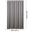 thumbnail image 3 of JVBTVB Gray Shower Curtain 39"x71" Thickened Polyester - Mold Resistant Bathroom Liner with Metal Grommets, Solid Color, 3 of 3