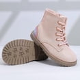 thumbnail image 4 of NCCB Girls Ankle Boots Kids Snow Winer Boots Side Zipper Lace up Fashion Boots for Girls Pink 12 Little Kid, 4 of 4