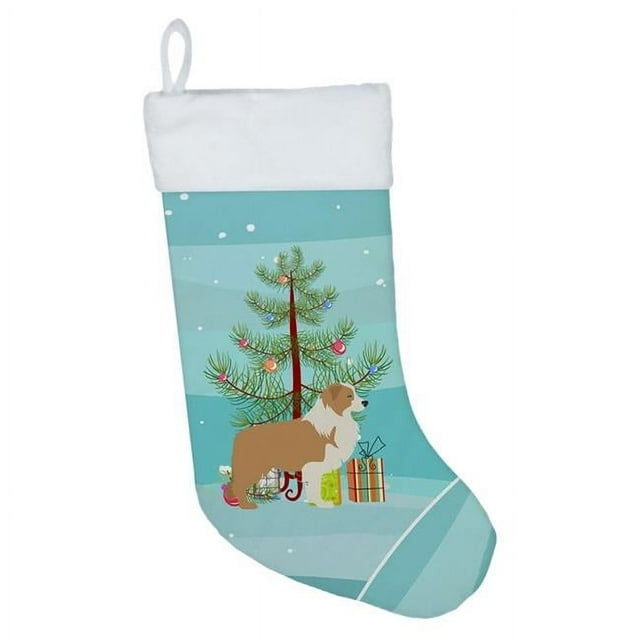 Carolines Treasures BB2940CS Red Border Collie Merry Christmas Tree Christmas Stocking