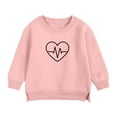 thumbnail image 1 of Posijego Chandail à Col Rond pour Enfants avec Motif Cœur, chandail à Manches Longues pour Garçons et Filles, 1 of 3