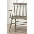 thumbnail image 3 of Miekor Furniture 1pc Casual Farmhouse Relaxed Vintage Wood Spindle Back Bench Gray Wooden Chair 11327, 3 of 5