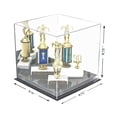 thumbnail image 4 of Better Display Cases Versatile Acrylic Display Case - Medium Square Box with Black Risers and Mirror 9.75" x 9.75" x 9.75" (A027-BR), 4 of 4