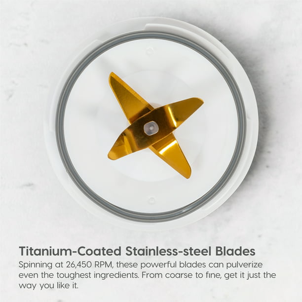 IRIS High-Power Smoothie Kitchen Blender - 50 oz Tritan Jar, Titanium-Coated Stainless Steel Blades, White - Walmart.com