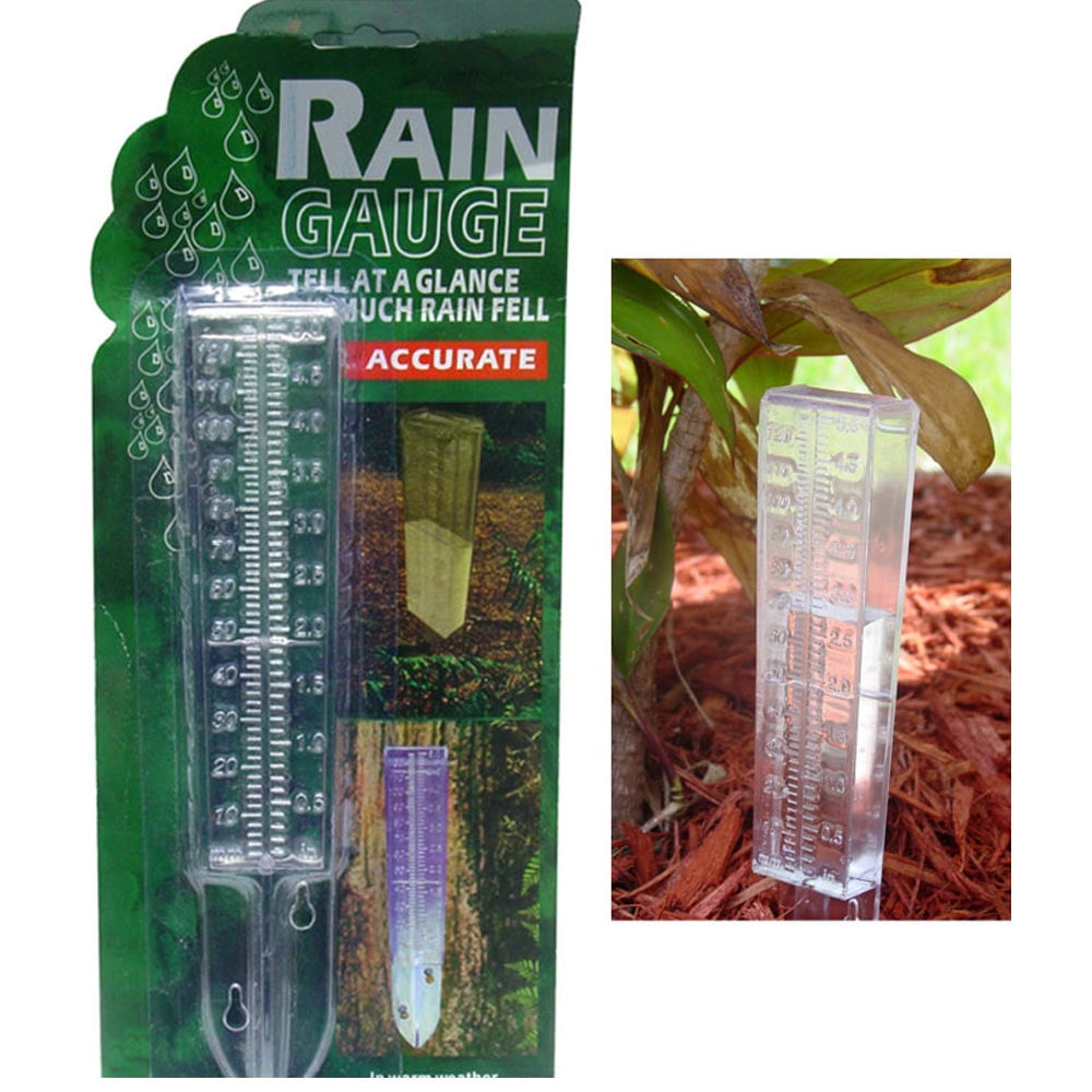 Water Rain Gauge Clear Plastic Weather Garden Accurate Temperature Temp Station by Regent Products