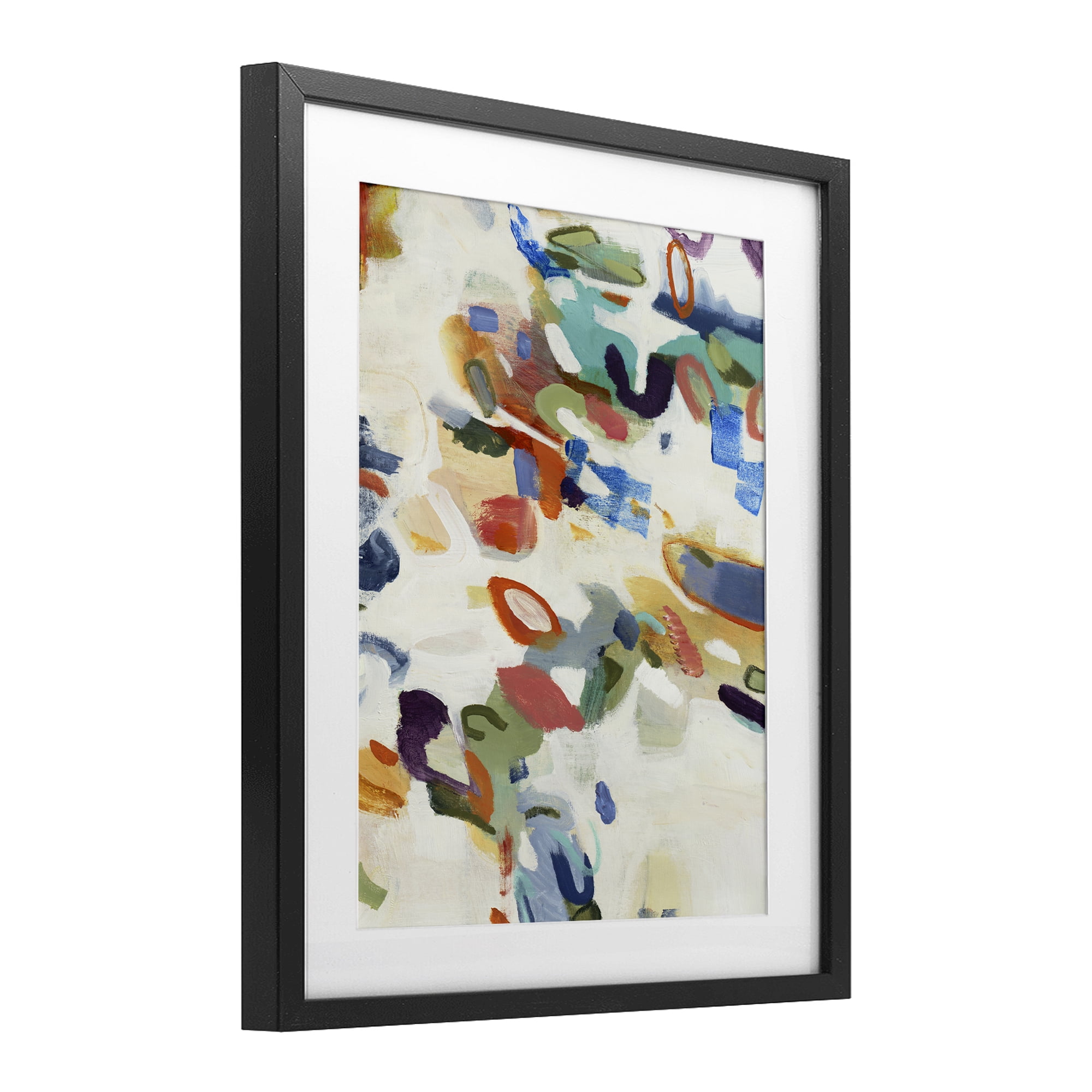 Stupell Industries Multihued Expressive Abstract Black Framed Print Under Glass, design by Lisa Ridgers