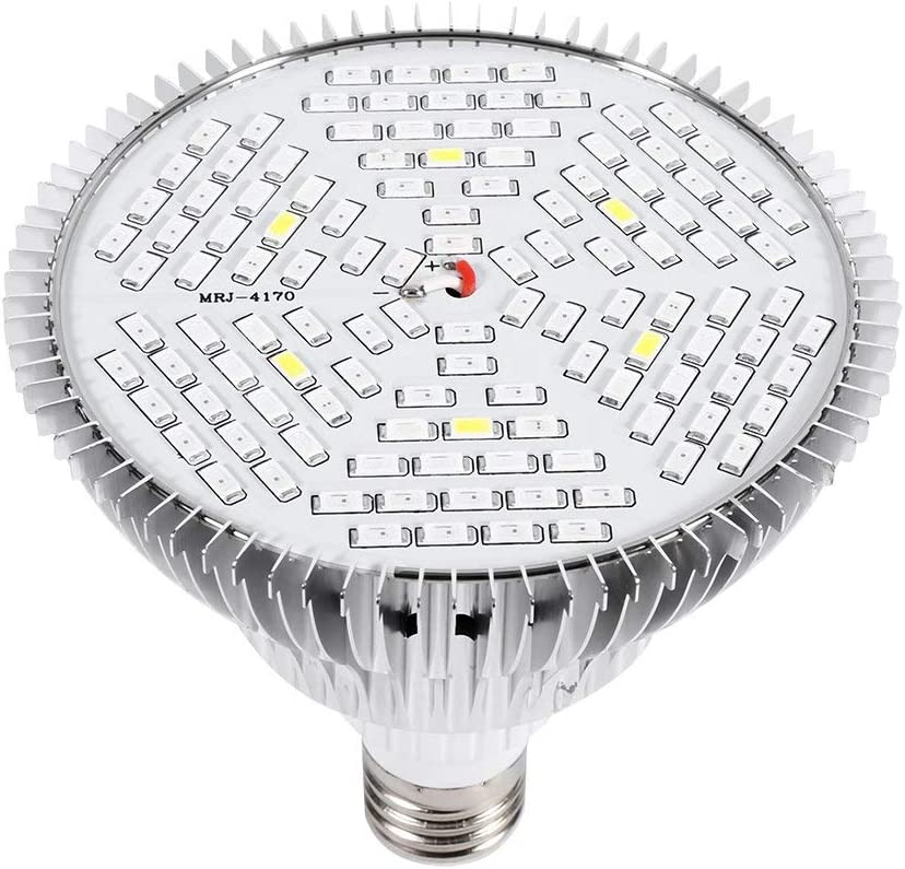 Lampe De Croissance Plantes 50W E27 Pleine Spectrum - 78 LEDs, Angle 120°, Pour Jardin, Culture Intérieure, Bonsaï, Hydroponie